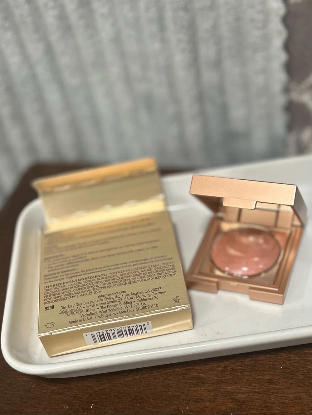 NIB Stila Lake Havasu Rose-Gold Highlighter Compact Full Size / Multi Use /Eyes